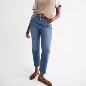 Abercrombie Ultra High Rise Ankle Straight Jean